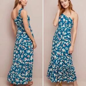Anthropologie One Shoulder Maxi Dress Size 2